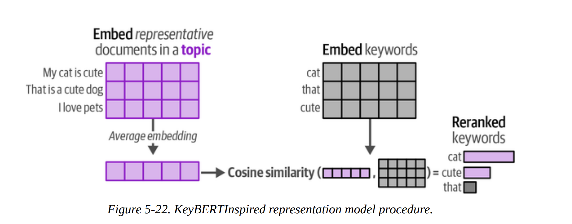 Figure 5-22. KeyBERTInspired representation model procedure.